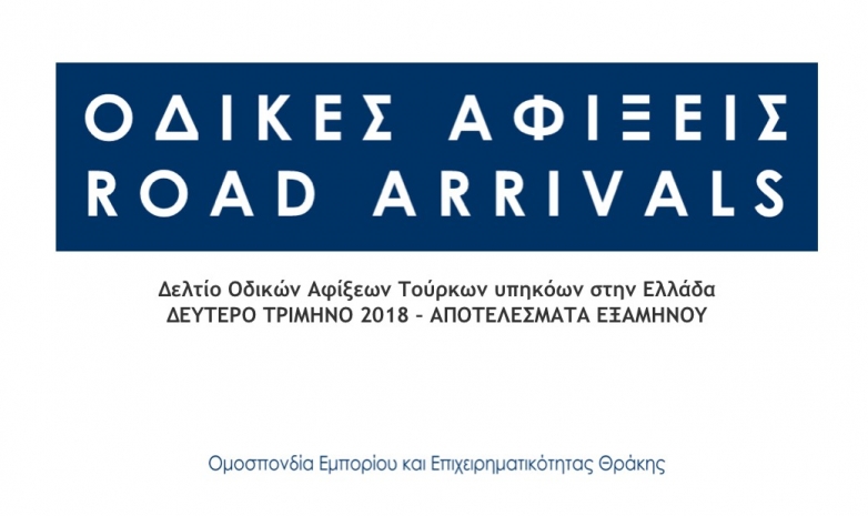 Οδικές Αφίξεις Τούρκων 2ο τρίμηνο 2018